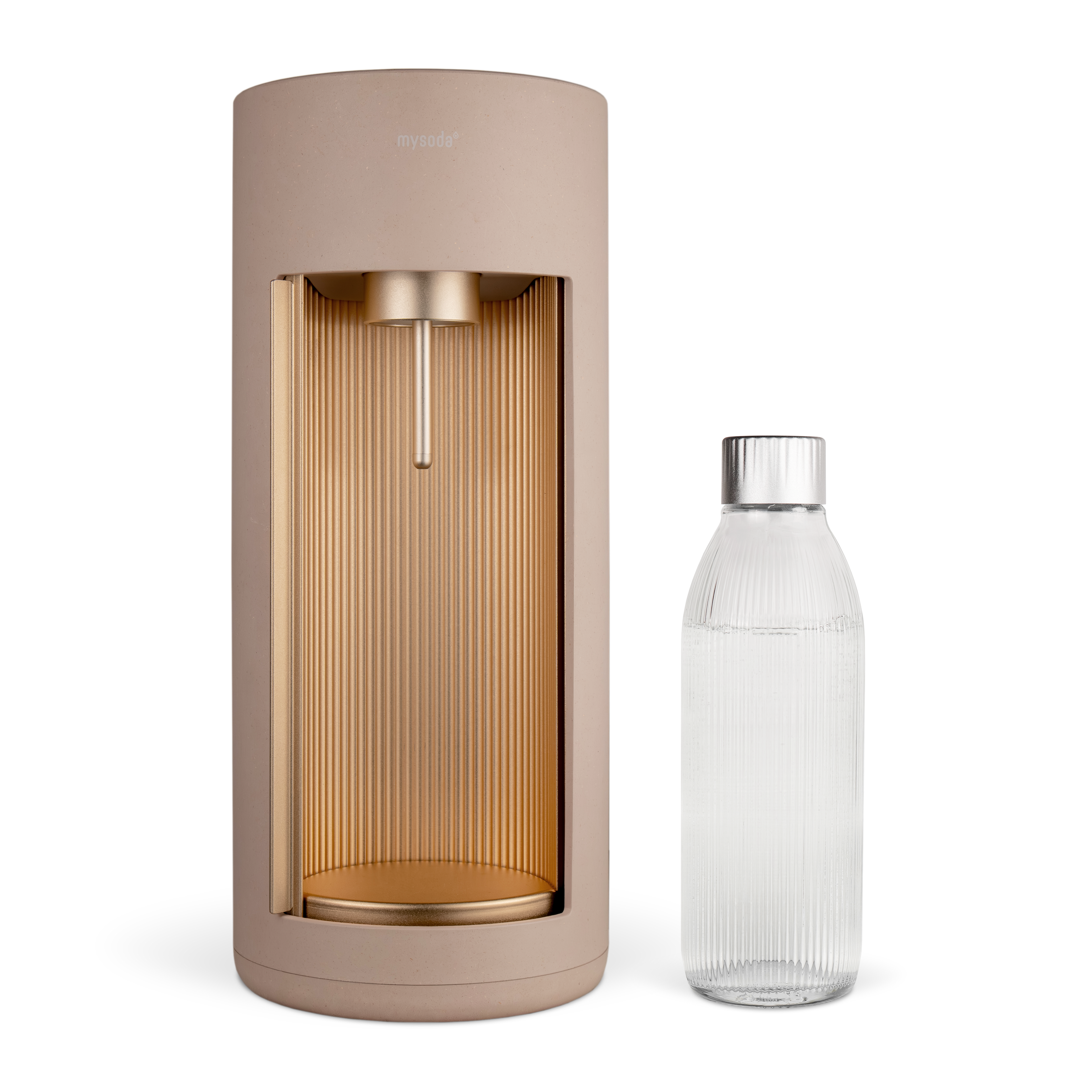 Latte Glassy sparkling water maker and glass bottle